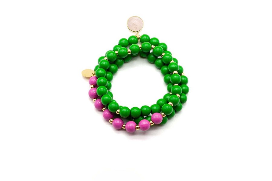 Schmückstück Armband Mala Triple Sweet Apple, Vergoldet | Armb Nder