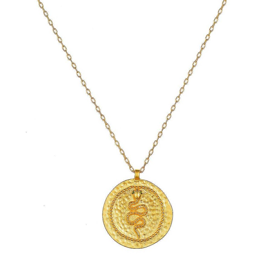 Satya Jewelry Kette Eternal Energy Snake Coin, Vergoldet | Ketten