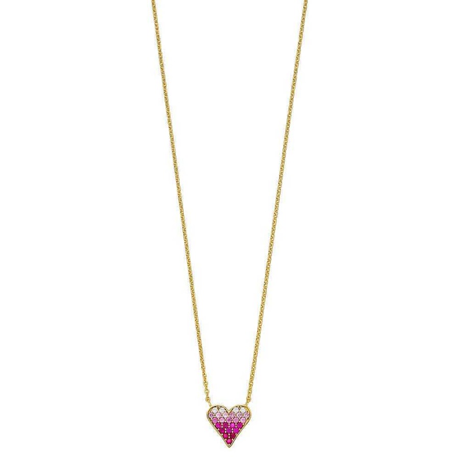 Leaf Kette Pink Valentine, Vergoldet | Ketten