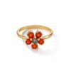 yours. Jewelry Ring The Flower, Indian Summer, Vergoldet | Ringe