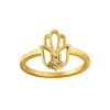 Satya Jewelry Ring Take Shelter Hamsa, Vergoldet | Ringe