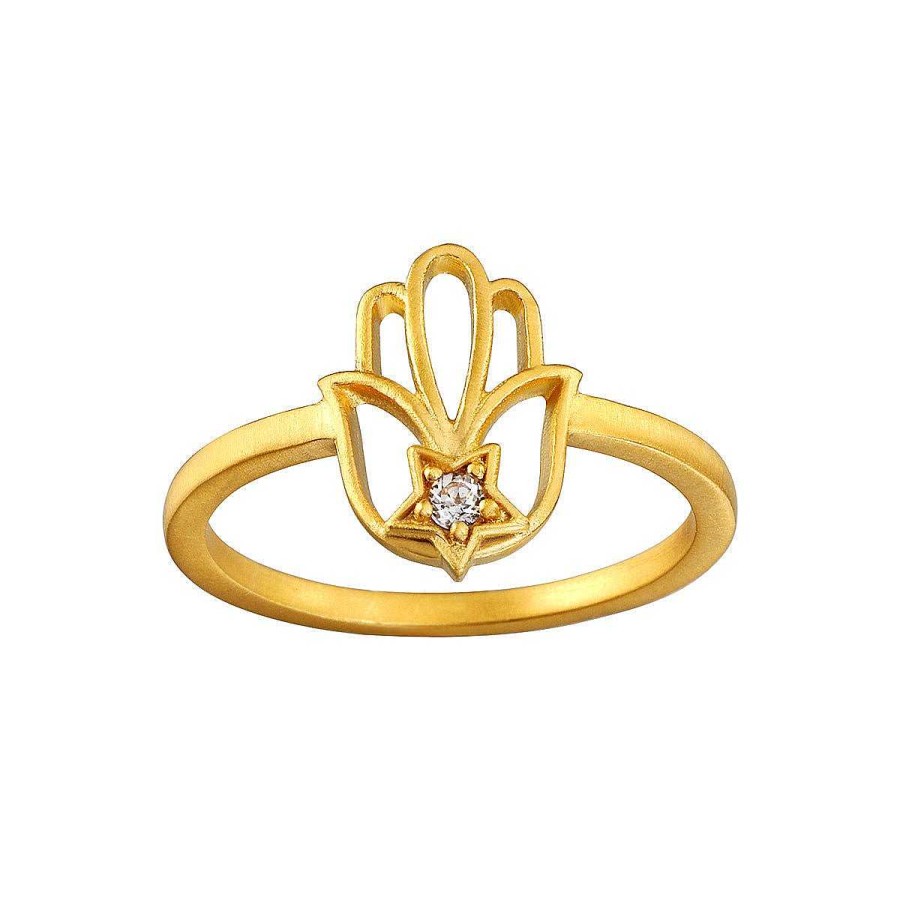 Satya Jewelry Ring Take Shelter Hamsa, Vergoldet | Ringe