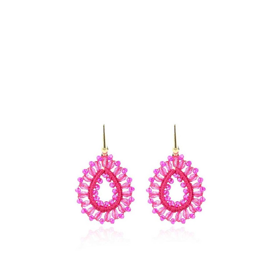 LOTT.gioielli Ohrringe Silk Drop, Fuchsia, S, H Nger, Vergoldet | Ohrringe