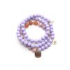 Schmückstück Armband Mala Triple Bloom, Vergoldet | Armb Nder