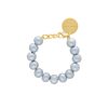 Vanessa Baroni Armband Mini Beads, Blue Pearl, Vergoldet | Armb Nder