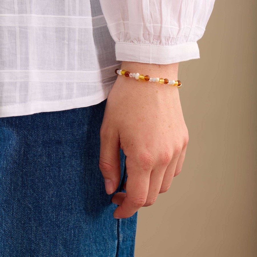 Pernille Corydon Armband Amber Glow, Silber | Armb Nder