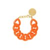 Vanessa Baroni Armband Flat Chain, Neon Orange, Vergoldet | Armb Nder