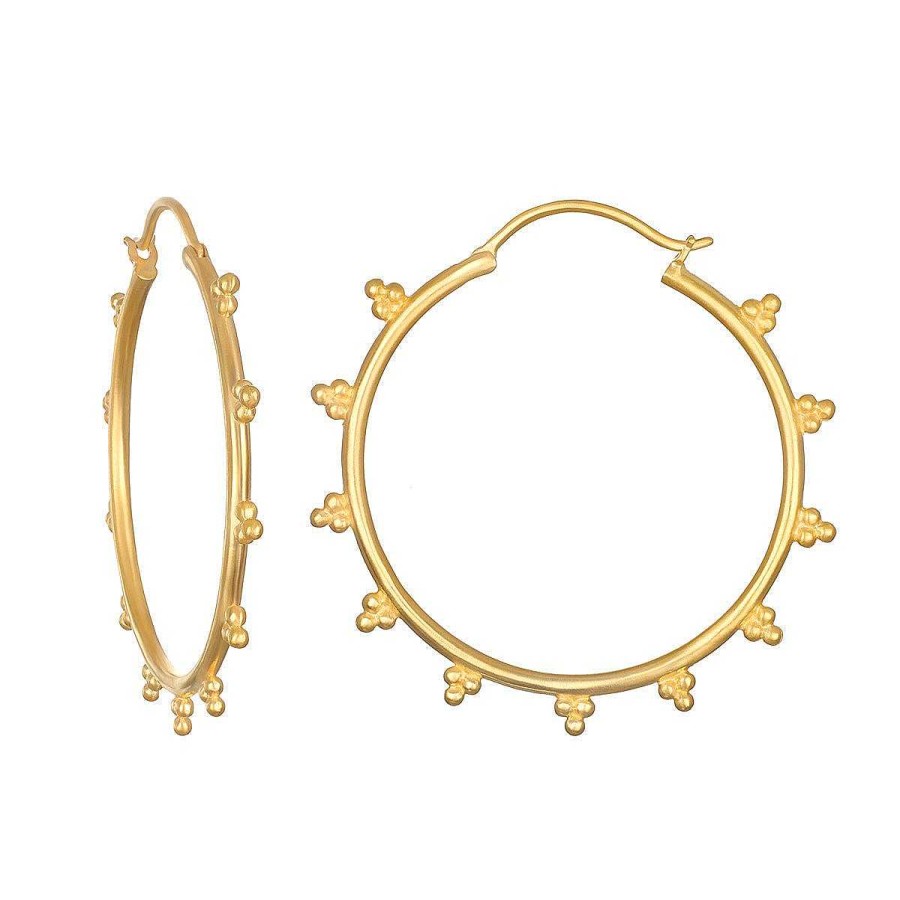 Satya Jewelry Creolen Limitless Light Gold Hoop, Vergoldet | Ohrringe