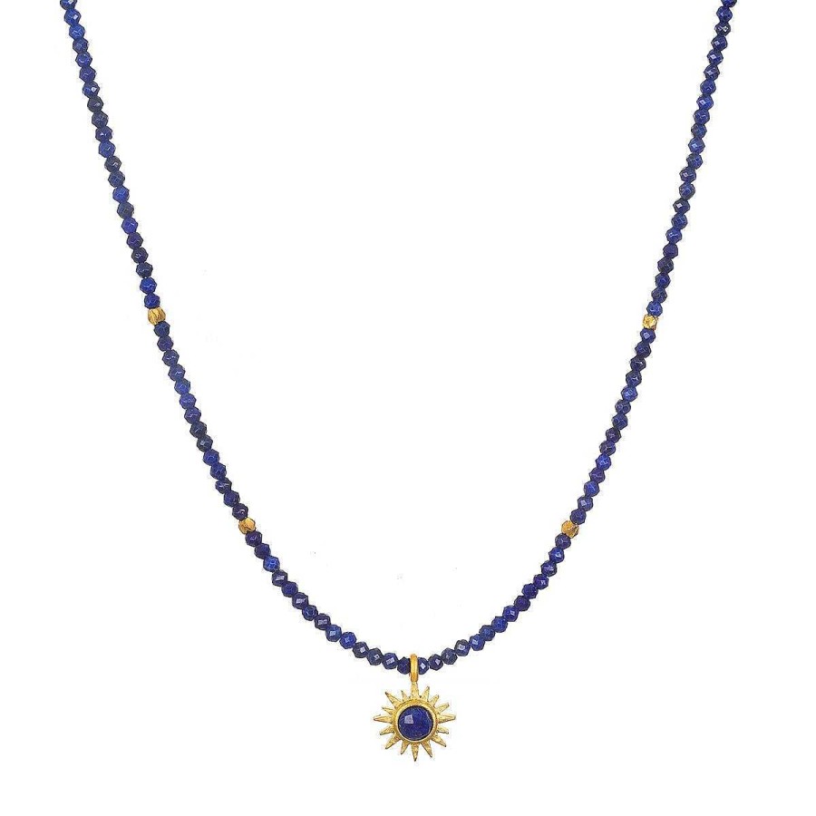 Satya Jewelry Kette Light Seeker Lapis Starburst Choker, Vergoldet | Ketten