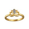 Satya Jewelry Ring Cultivate Truth Lotus Labradorite, Vergoldet | Ringe