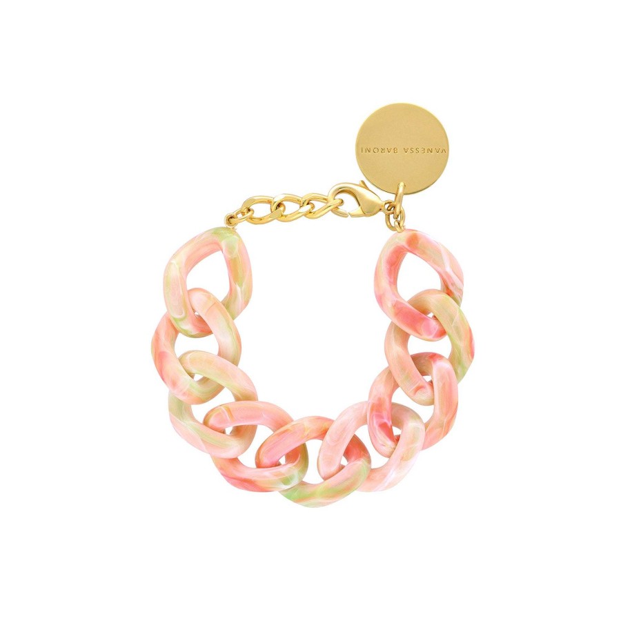 Vanessa Baroni Armband Flat Chain, Summer Vibe, Vergoldet | Armb Nder