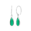 Leaf Ohrringe Gem Drop, Gr Ner Achat, Silber | Ohrringe