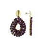 LOTT.gioielli Ohrringe Babs Open Drop, Metallic Purple, S, Vergoldet | Ohrringe