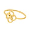 Leaf Ring Clover Charm, Vergoldet | Ringe