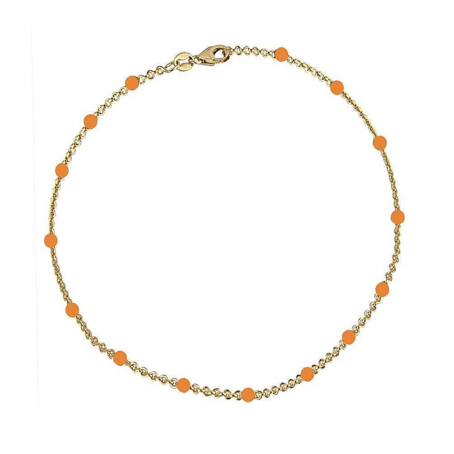 Jeberg Jewellery Armband Ivy Beaded Orange, Vergoldet | Armb Nder