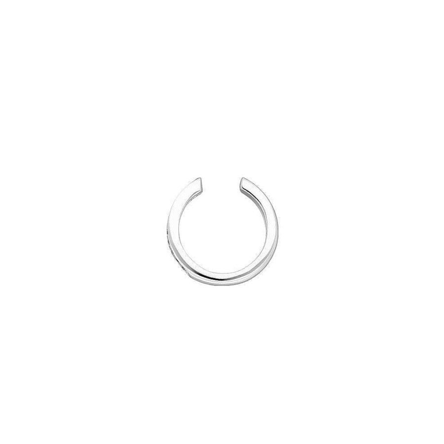 Leaf Earcuff Basic Mit Zirkonia, Silber | Ohrringe