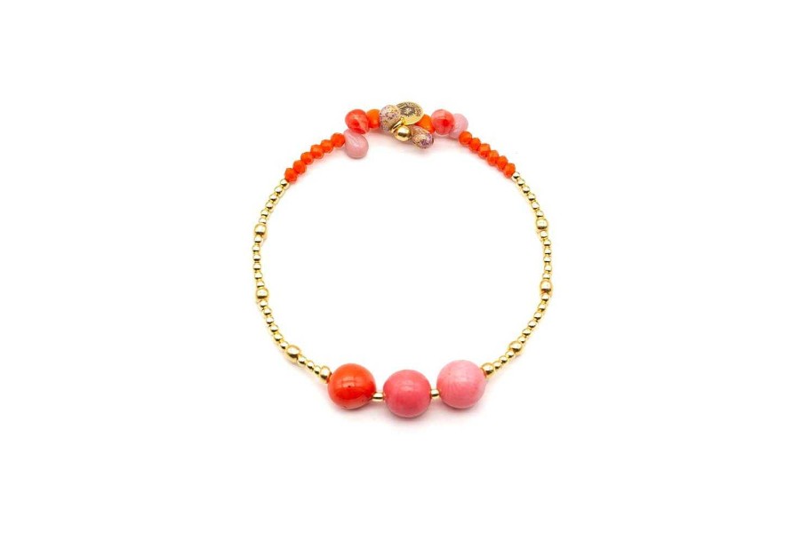 Schmückstück Armband Fine Jewelry 3P Coral, Vergoldet | Armb Nder