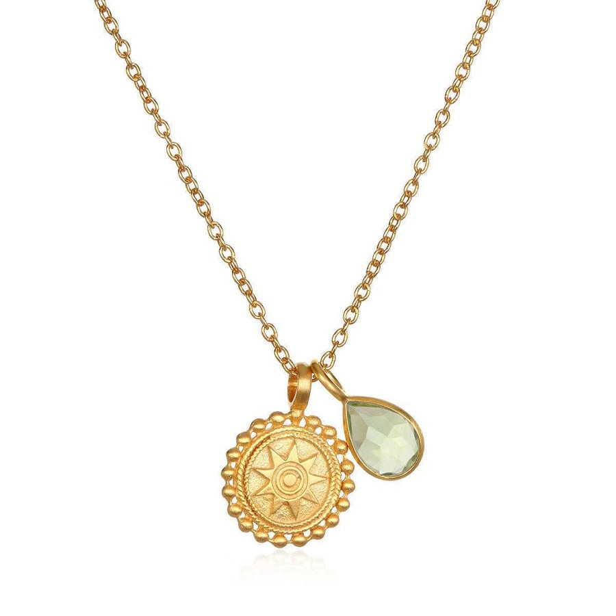 Satya Jewelry Kette Mandala Birthstone - August, Vergoldet | Ketten