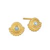 Satya Jewelry Ohrstecker Coming Into Focus Blue Topaz Stud, Vergoldet | Ohrringe