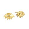 Satya Jewelry Ohrstecker Personal Power Evil Eye Citrine, Vergoldet | Ohrringe