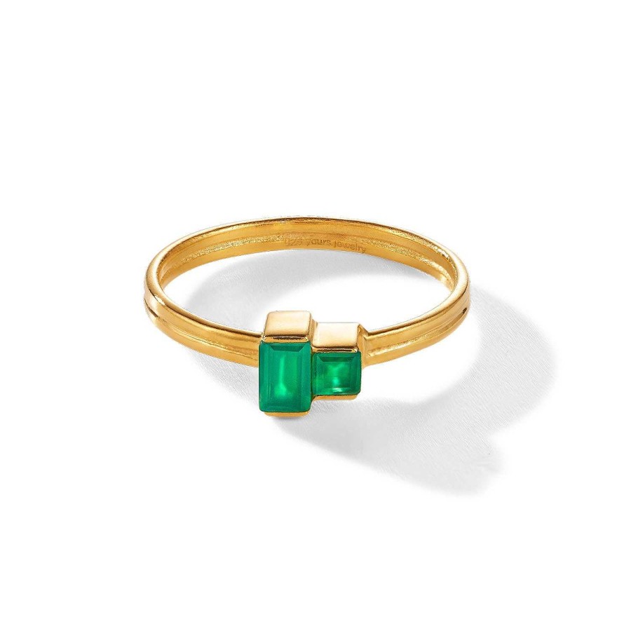 yours. Jewelry Ring Cheek To Cheek, Chartreuse, Vergoldet | Ringe