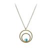 Raspe Kette Circle Klein, Aquamarine, Vergoldet | Ketten