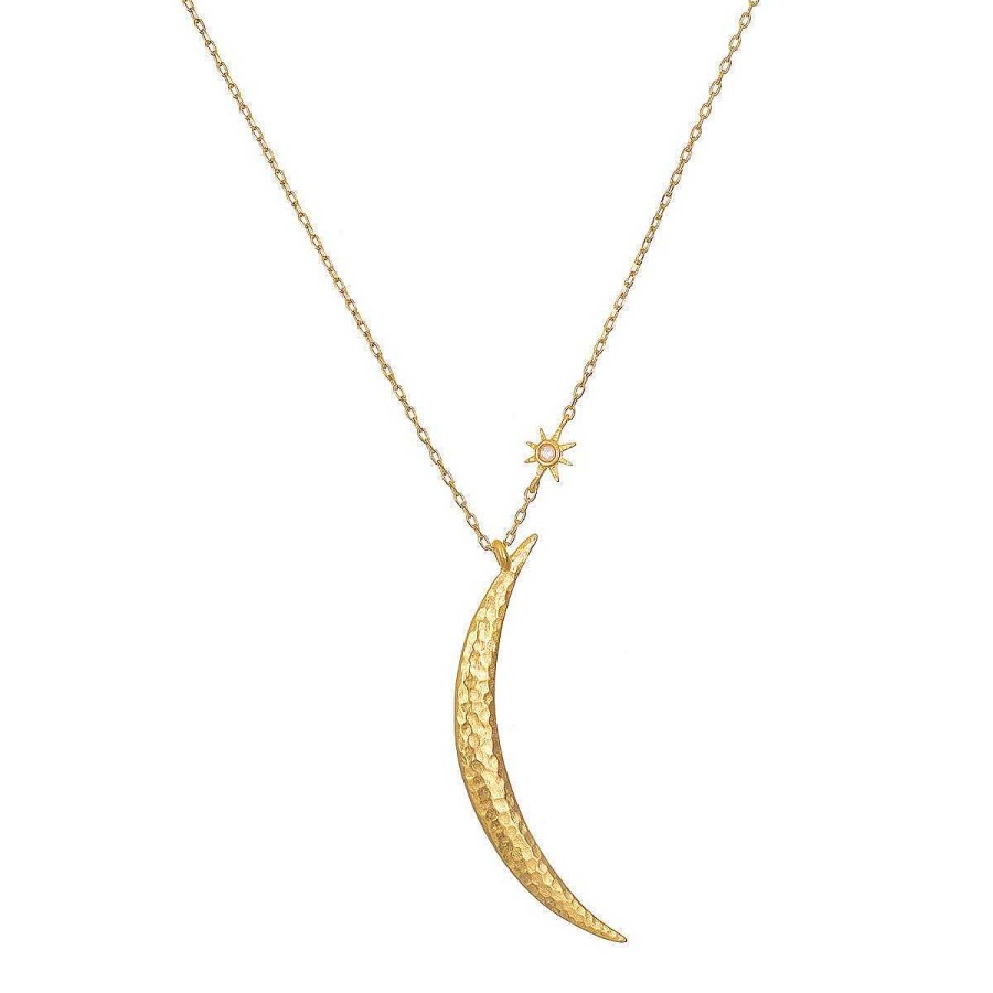 Satya Jewelry Kette Illuminated Path Gold Moon, Vergoldet | Ketten