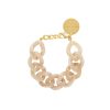 Vanessa Baroni Armband Flat Chain, Honey Marble, Vergoldet | Armb Nder