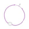 Leaf Armband Round Flower, Violett, Silber | Armb Nder