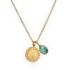 Satya Jewelry Kette Mandala Birthstone - December, Vergoldet | Ketten