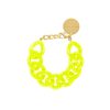 Vanessa Baroni Armband Flat Chain, Neon Yellow Marble, Vergoldet | Armb Nder