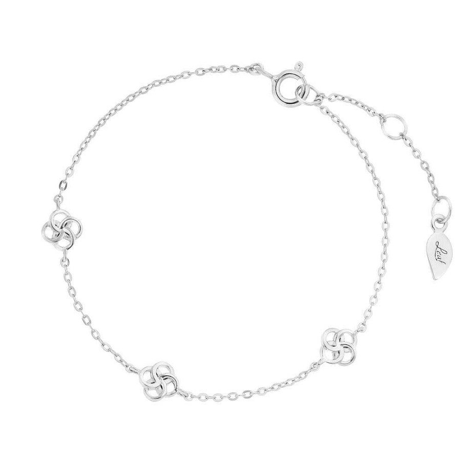 Leaf Armband Clover Charm, Silber | Armb Nder