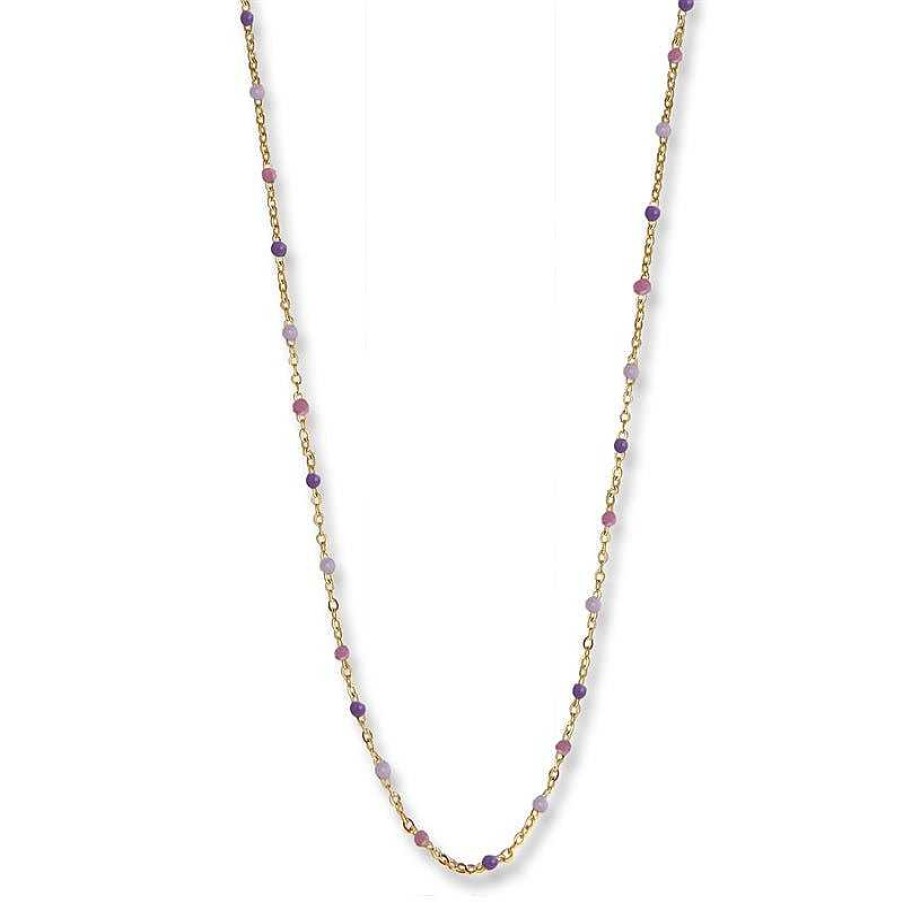 Jeberg Jewellery Kette Ivy Beaded Lavender, Vergoldet | Ketten