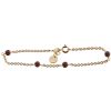 Jeberg Jewellery Armband Love Eye - Red Garnet, Vergoldet | Armb Nder