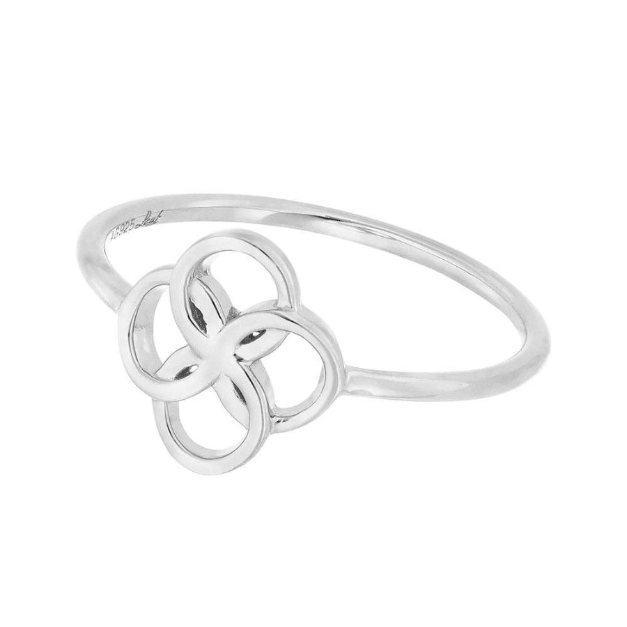 Leaf Ring Clover Charm, Silber | Ringe