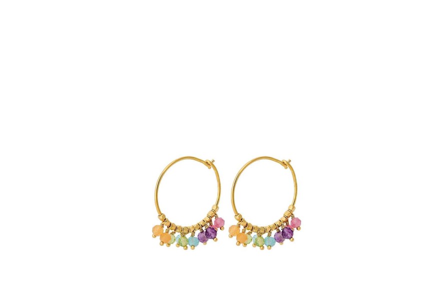 Pernille Corydon Creolen Rainbow Hoops, Vergoldet | Ohrringe