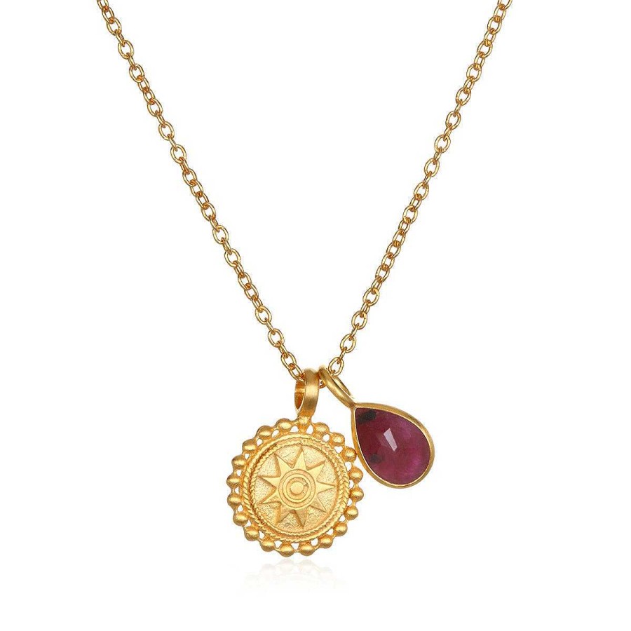 Satya Jewelry Kette Mandala Birthstone - July, Vergoldet | Ketten