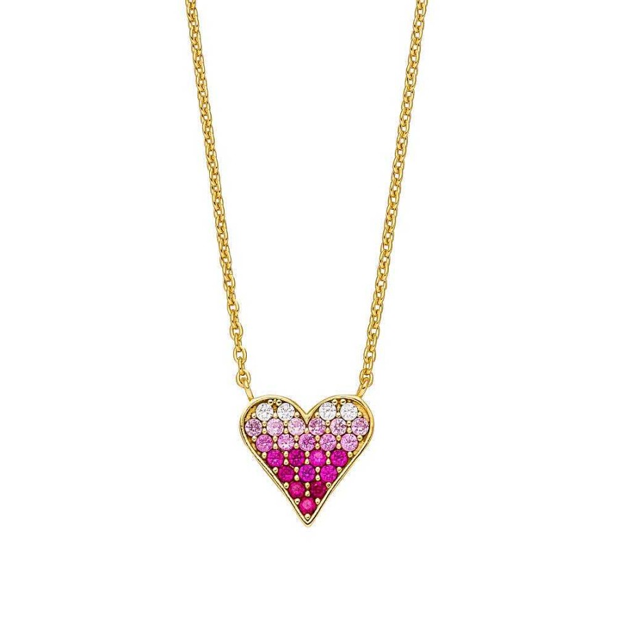 Leaf Kette Pink Valentine, Vergoldet | Ketten