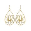 Satya Jewelry Ohrringe Gold Lotus - Teardrop Lotus, Vergoldet | Ohrringe