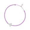 Leaf Armband Triple Zirkonia, Violett, Silber | Armb Nder