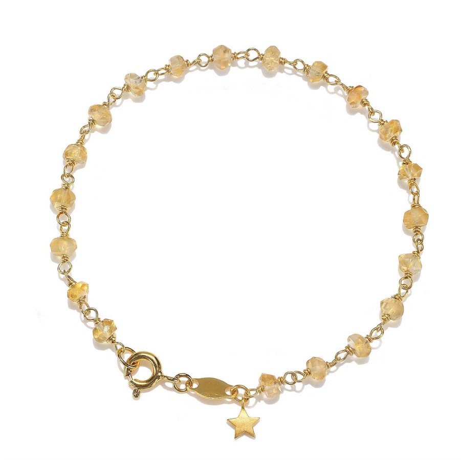 Satya Jewelry Armband Stellar Magic Star Citrine, Vergoldet | Armb Nder