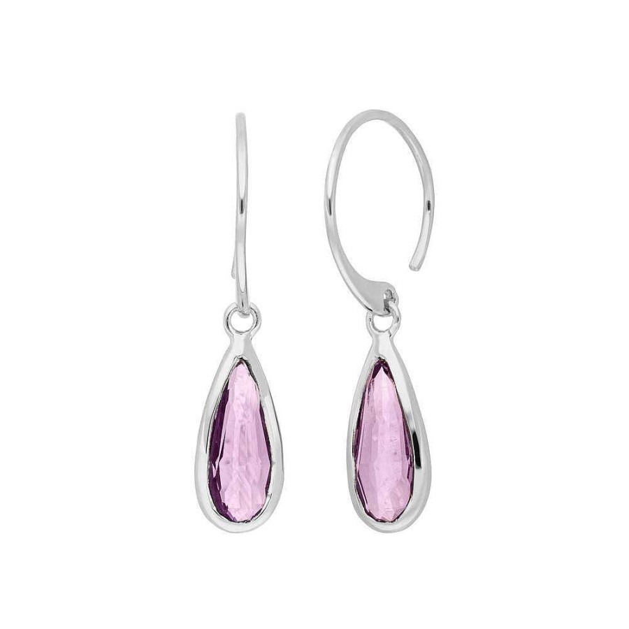 Leaf Ohrringe Gem Drop, Amethyst, Silber | Ohrringe