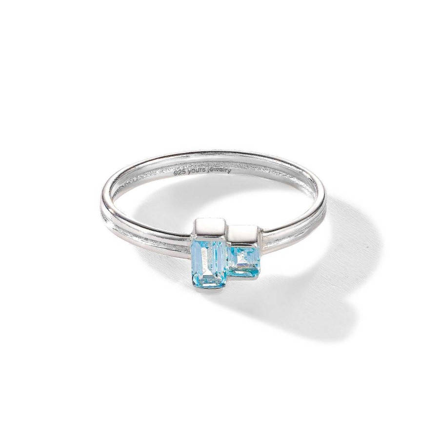 yours. Jewelry Ring Cheek To Cheek, Blissful Blue, Silber | Ringe