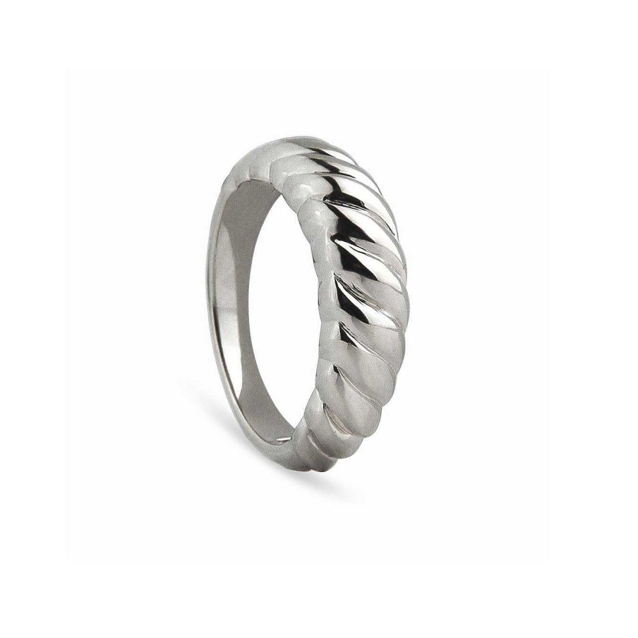 Jeberg Jewellery Ring Twisted Dome, Silber | Ringe